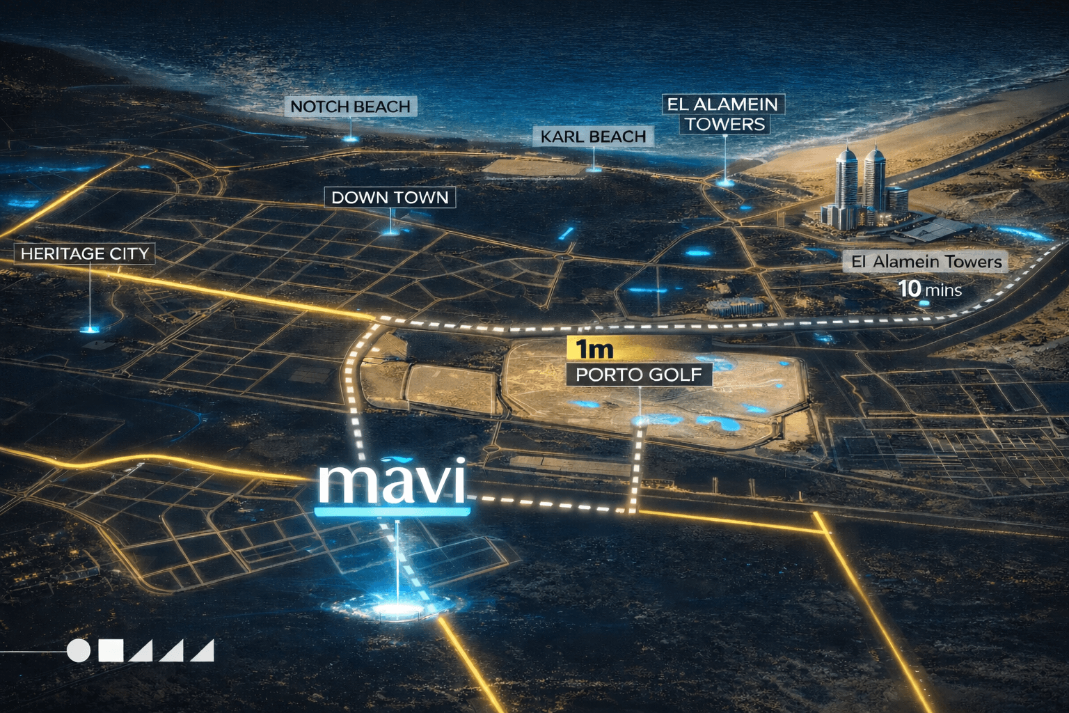 MAVI location map in New Alamein